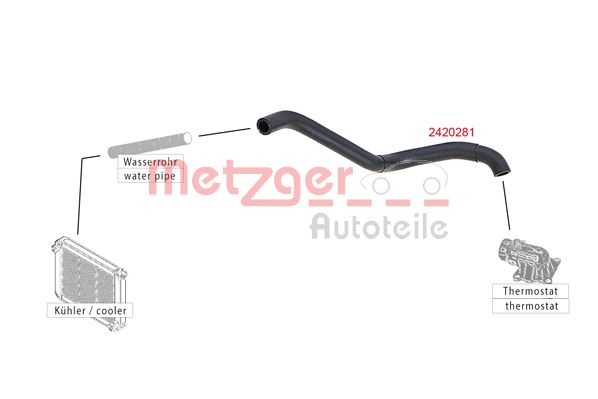 METZGER 2420281 Kühlerschlauch